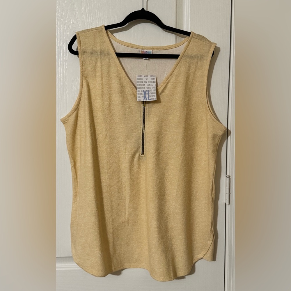 LulaRoe Rachel Simply Comfortable yellow Tank Top Size XL NWT